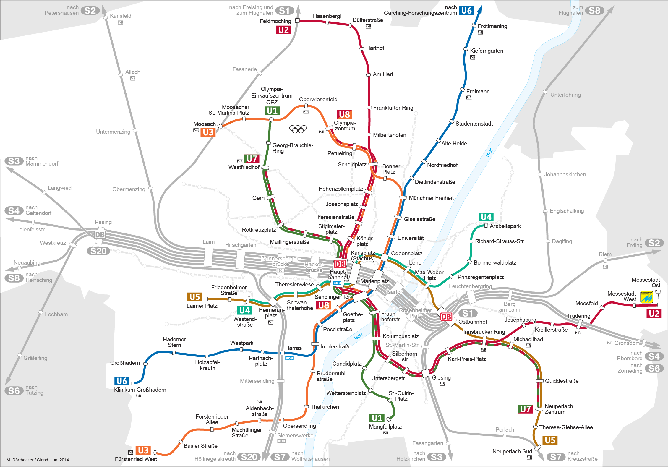 mapa metra mnichov Metro v Mnichově – mapa, jízdné a doprava mapa metra mnichov